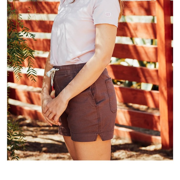 Topo Designs Dirt Shorts Women’s Hiking Casual Versatile - L - Brick Orange - Picture 11 of 13